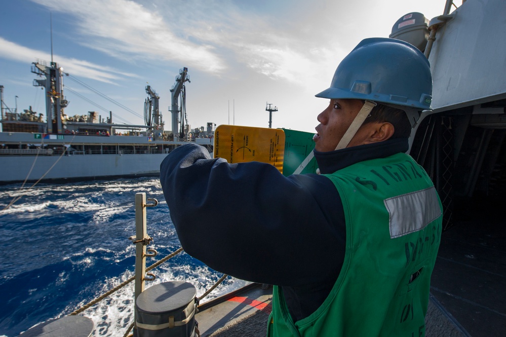 USS Gonzalez replenishment at sea