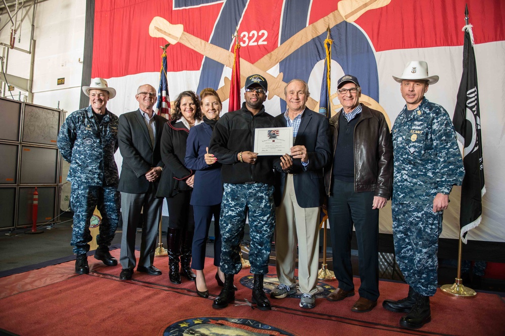 Sailor accepts scholarship from Reagan Legacy Foundation