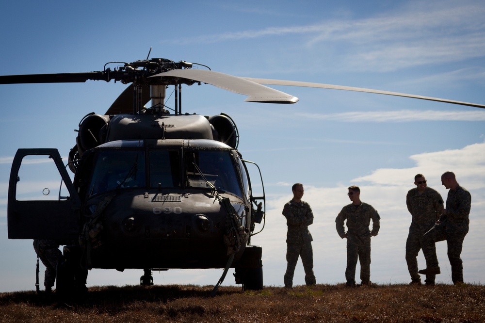 Joint helicopter-borne parachute jumps in NJ