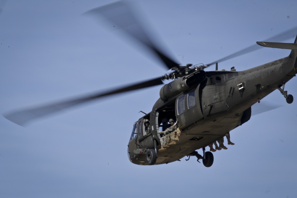 Joint helicopter-borne parachute jumps in NJ
