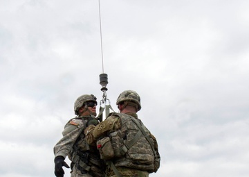 Infantrymen take to the sky during medevac training in Kosovo