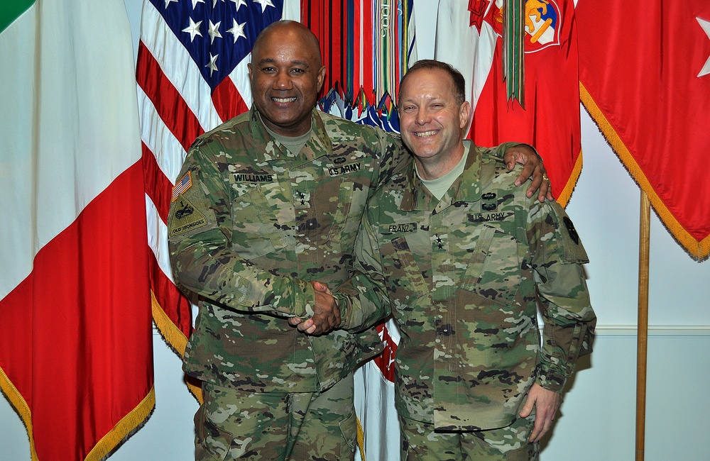 Maj. Gen. George Franz visited Caserma Ederle, Vicenza, Italy