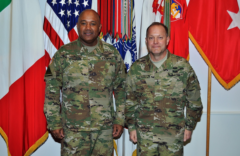 Maj. Gen. George Franz visited Caserma Ederle, Vicenza, Italy