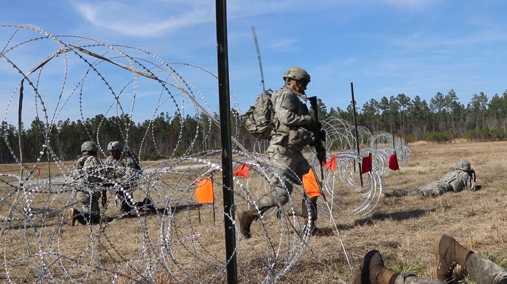 Paratrooper Engineers breach wire obstacle during exercise
