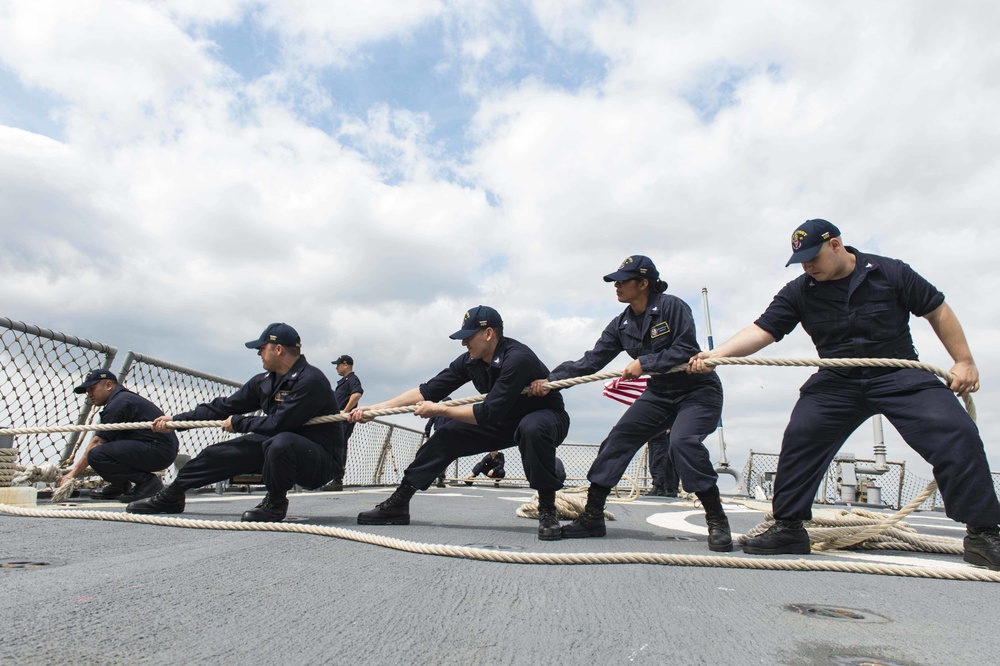 USS Stout gets underway