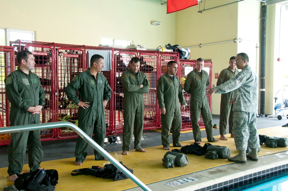 Water survival training