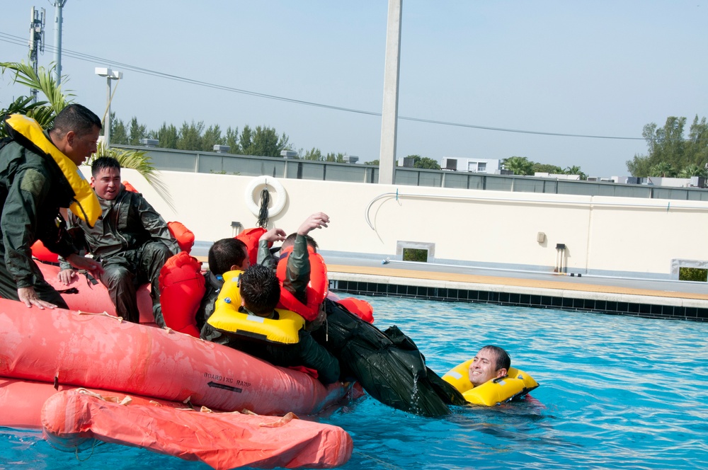 Water survival training