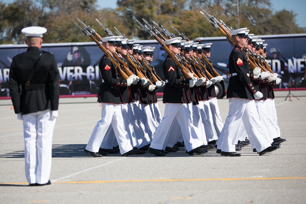 Marine Corps Battle Color Ceremony tour comes to Parris Island