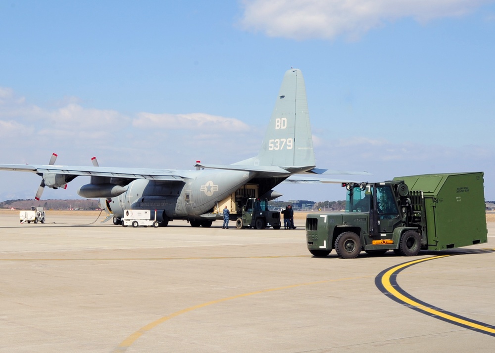 C-130 equipment load at Misawa Air Base