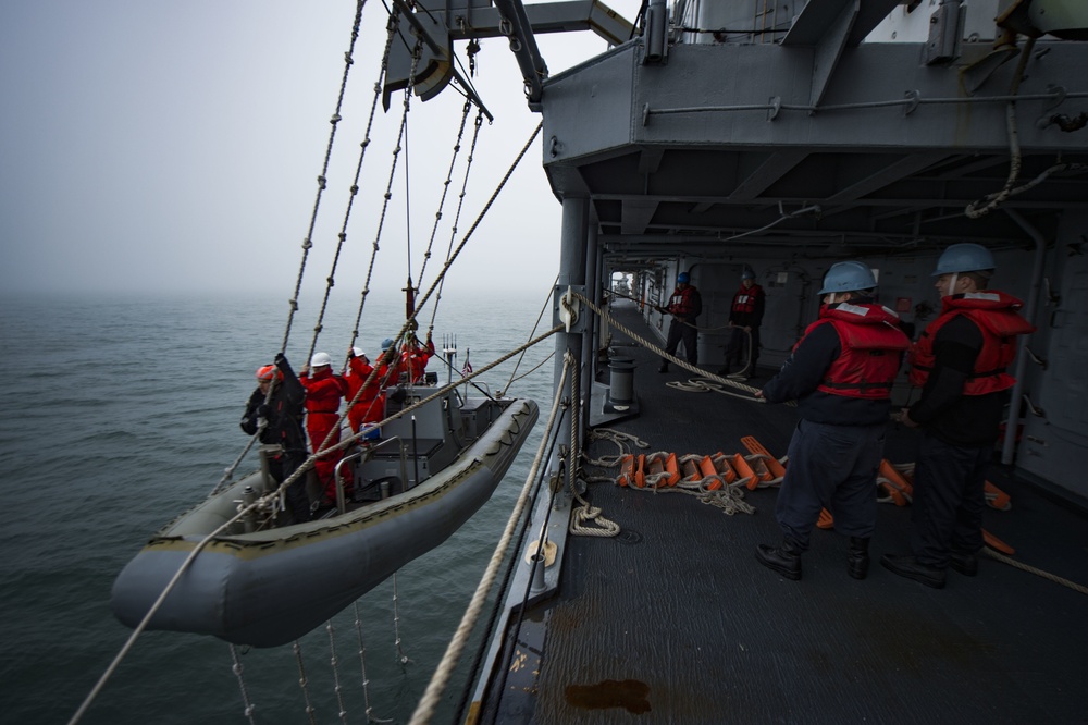 RHIB lowered