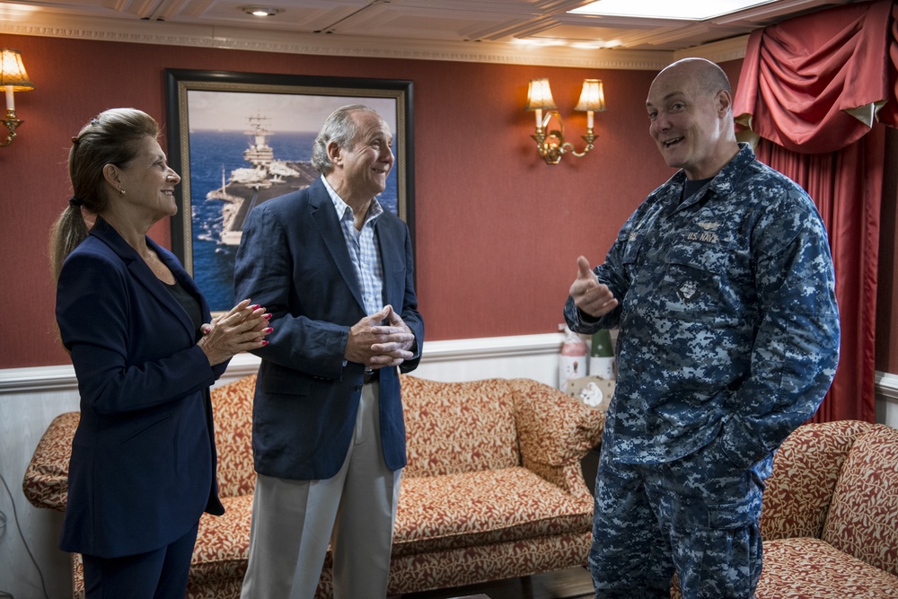 Michael Reagan visits USS Ronald Reagan