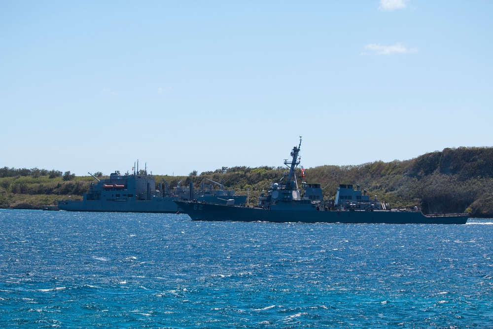 Naval Base Guam hosts US/Japanese ships for Multi-sail 2016