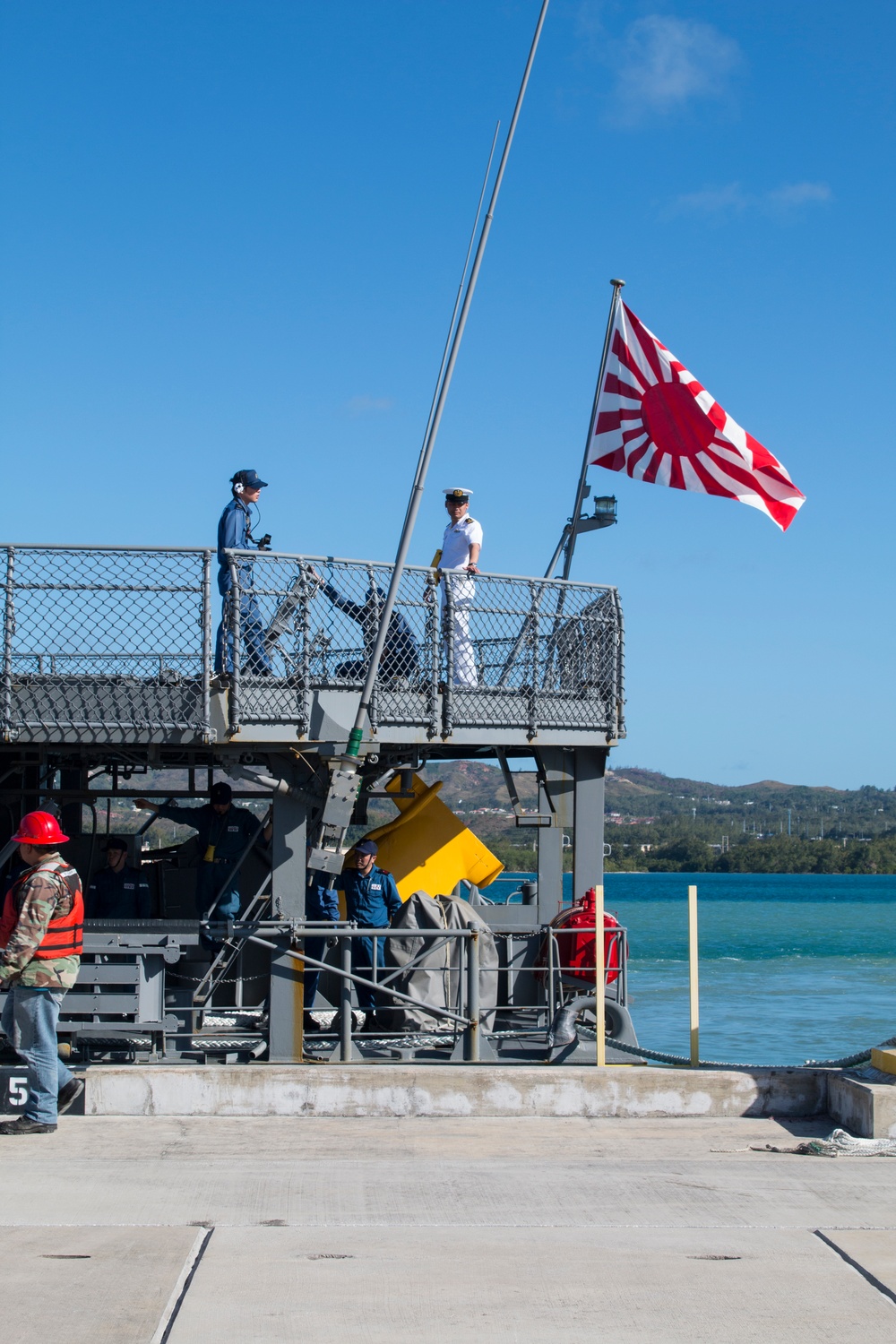 Naval Base Guam hosts US/Japanese ships for Multi-sail 2016