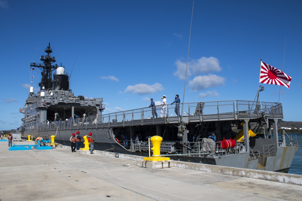 Naval Base Guam hosts US/Japanese ships for Multi-sail 2016