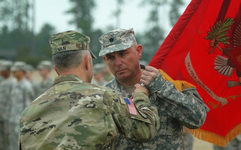 2nd Battalion, 114th Field Artillery Regiment change of command