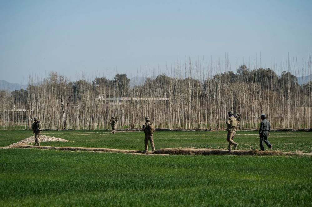 10th Mountain Division soldiers go on dismounted patrol