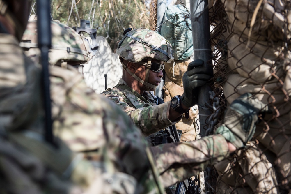 10th Mountain Division soldiers go on dismounted patrol