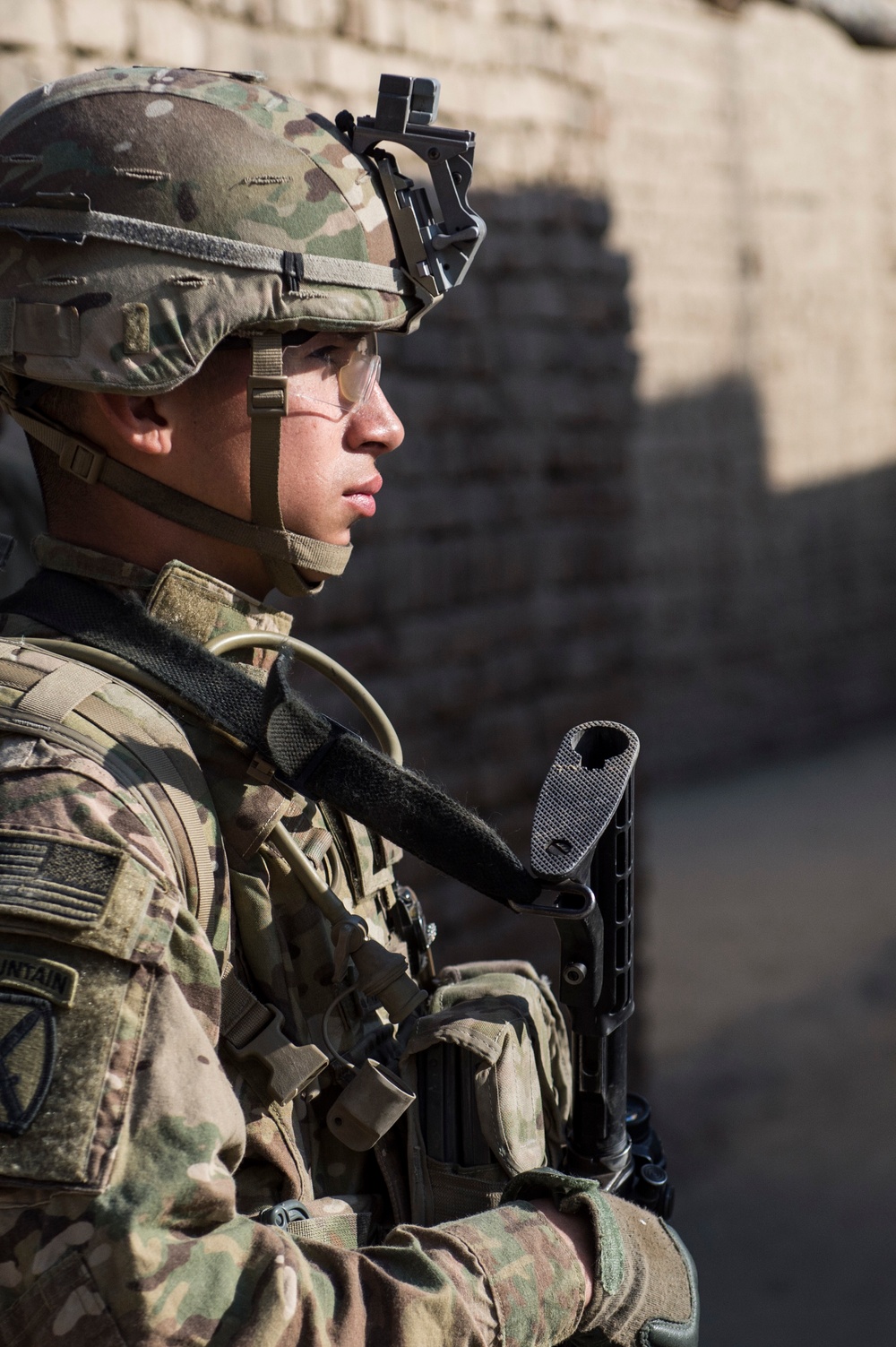 10th Mountain Division soldiers go on dismounted patrol