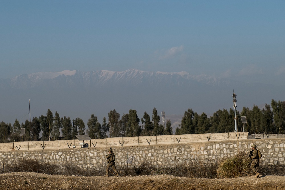 10th Mountain Division soldiers go on dismounted patrol