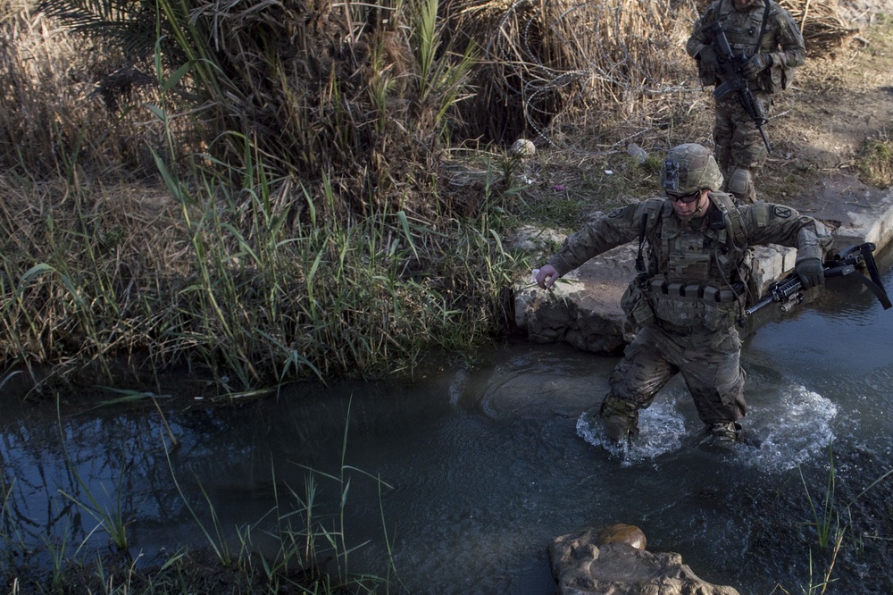 10th Mountain Division soldiers go on dismounted patrol