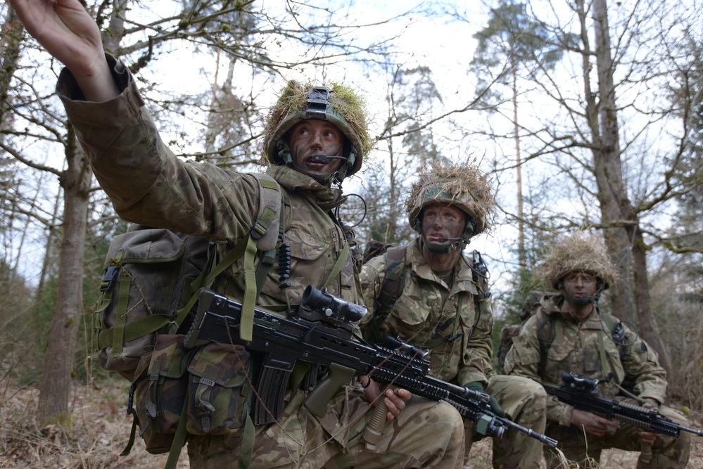 British Sandhurst cadets train at Grafenwoehr Training Area
