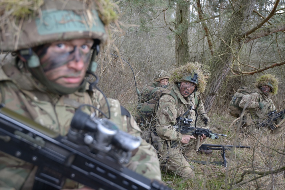 British Sandhurst cadets train at Grafenwoehr Training Area