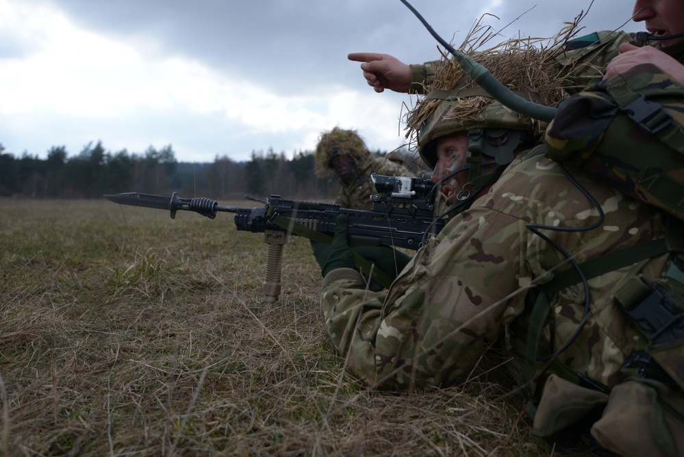 British Sandhurst cadets train at Grafenwoehr Training Area