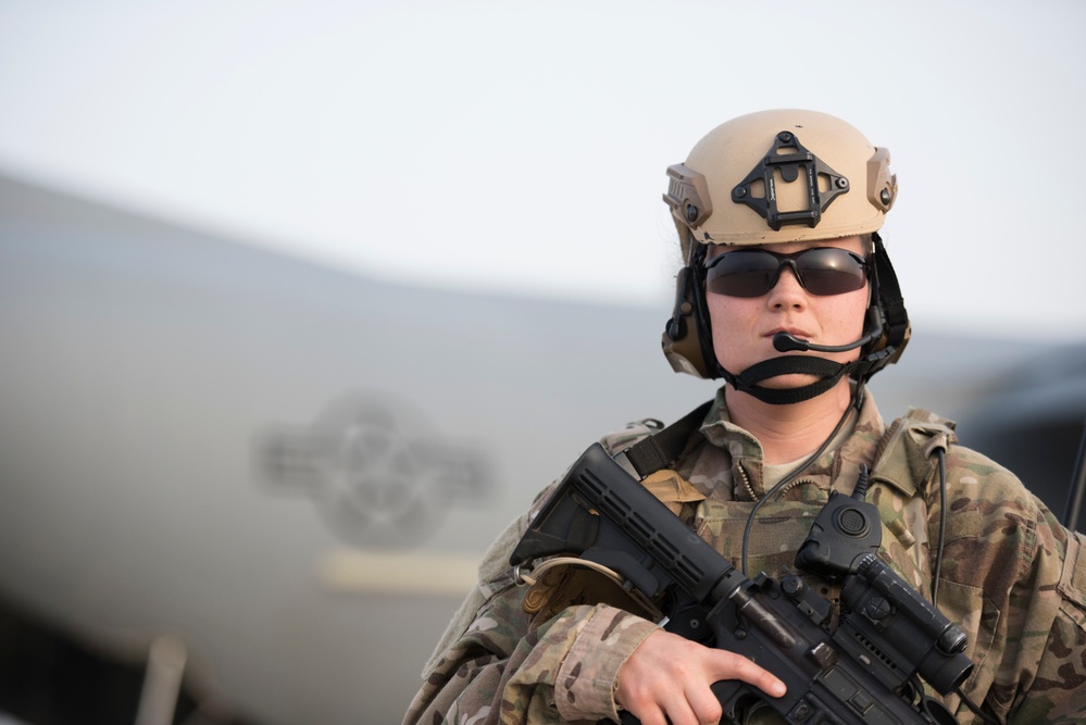 455th ESFS provides fly away security