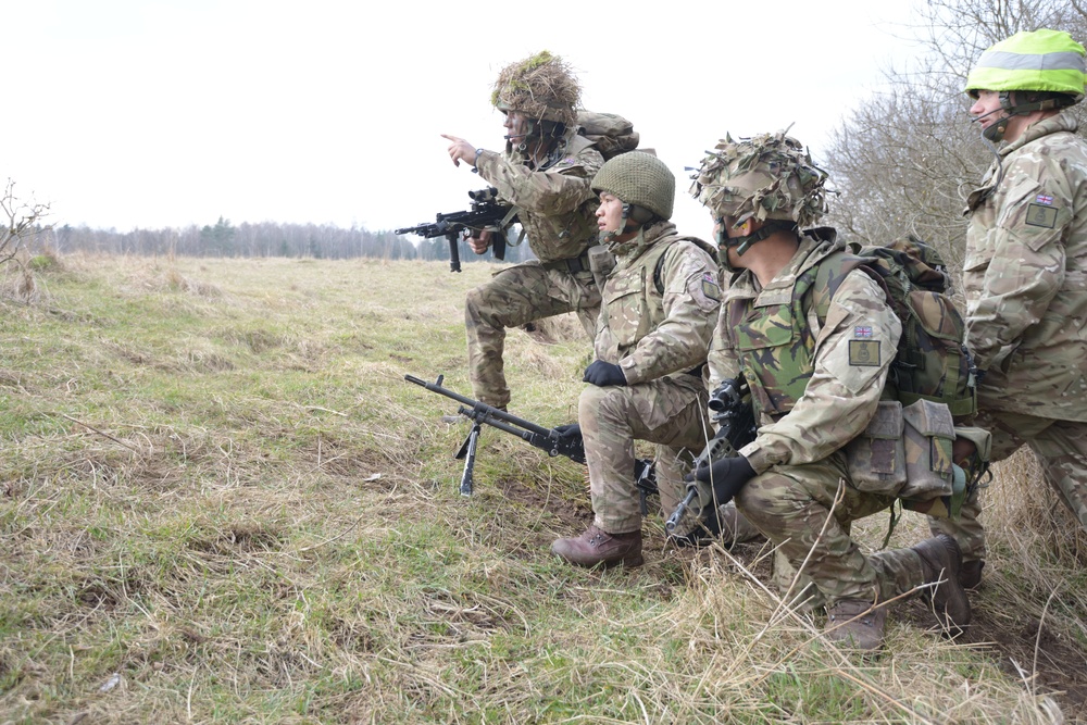 British Sandhurst cadets train at Grafenwoehr Training Area