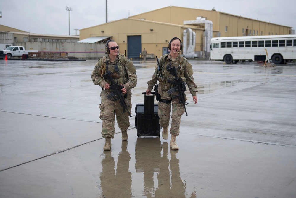 455th ESFS provides fly away security