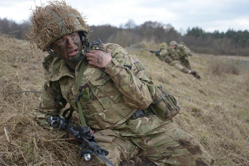 British Sandhurst cadets train at Grafenwoehr Training Area