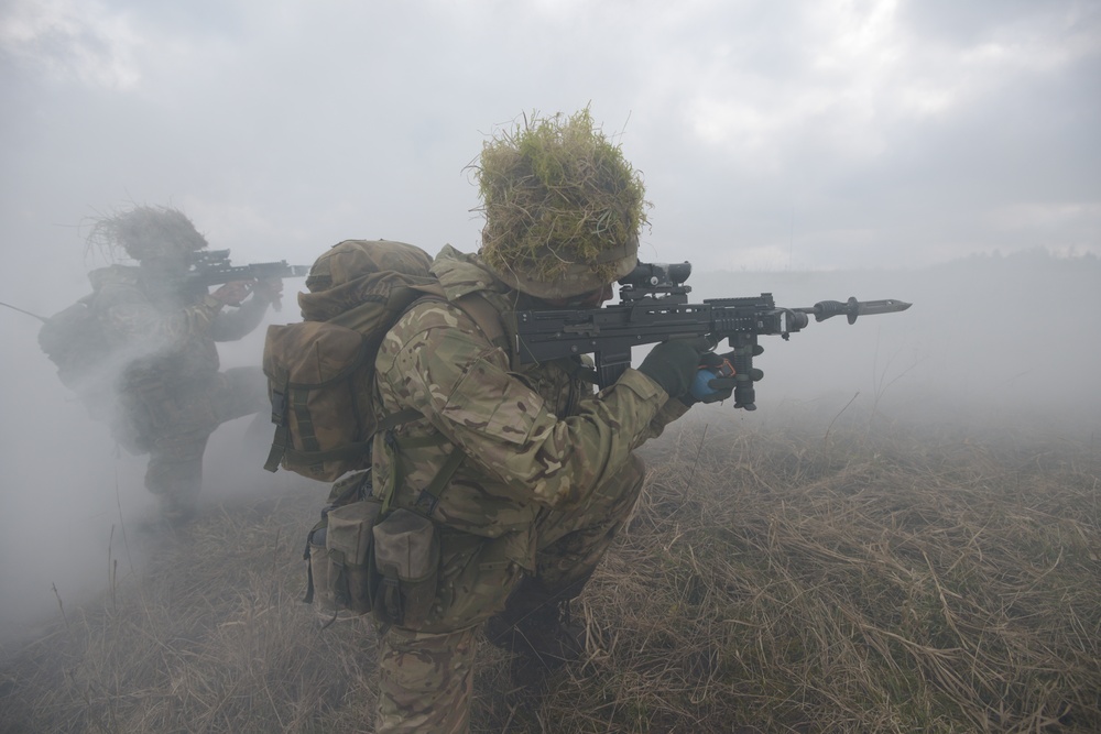 British Sandhurst cadets train at Grafenwoehr Training Area