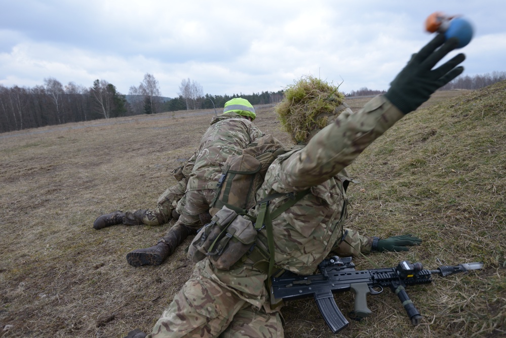 British Sandhurst cadets train at Grafenwoehr Training Area