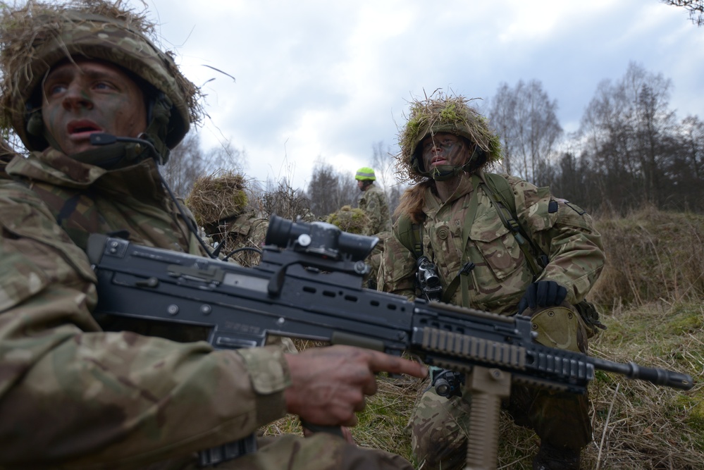 British Sandhurst cadets train at Grafenwoehr Training Area