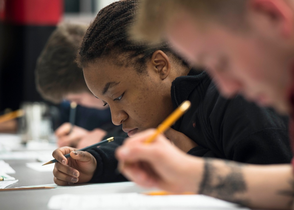 USS Porter sailors take exam