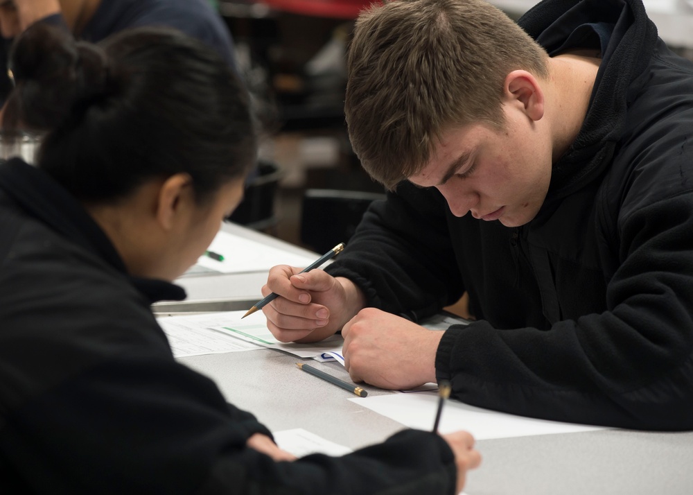 USS Porter sailors take exam