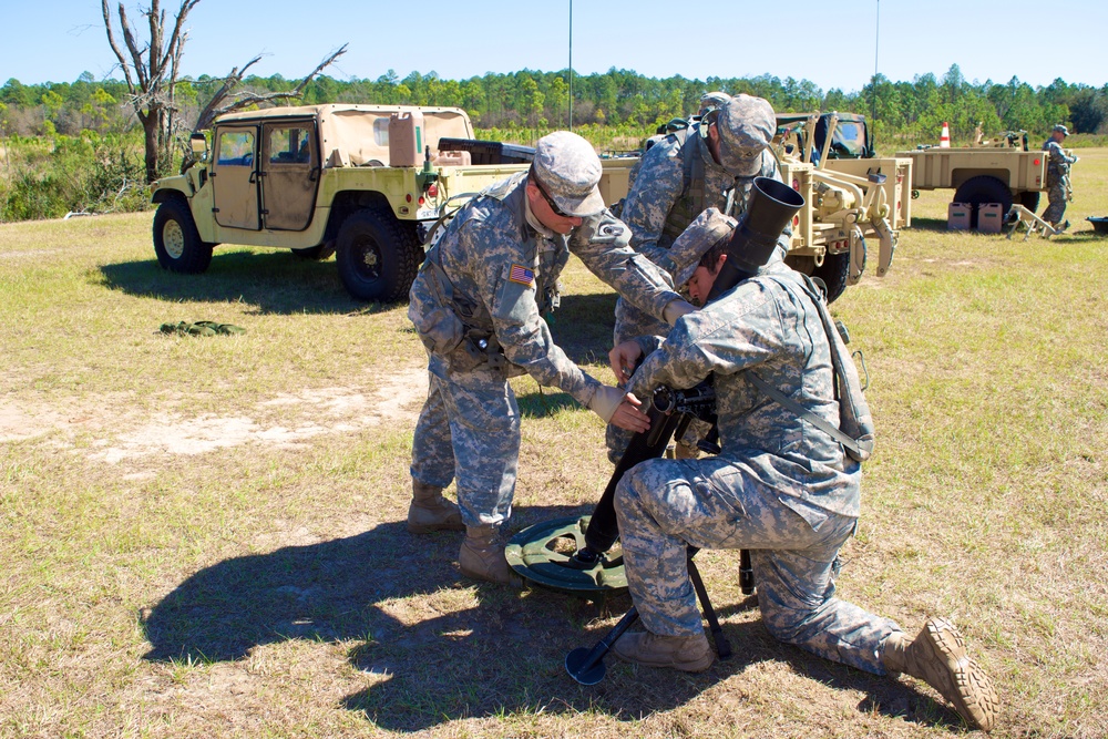 Mortar gun crews test their limits