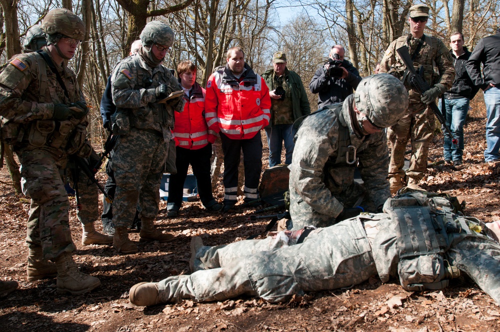 30th MB Hosts Local Germans Visit at USAREUR EFMB Spring 16