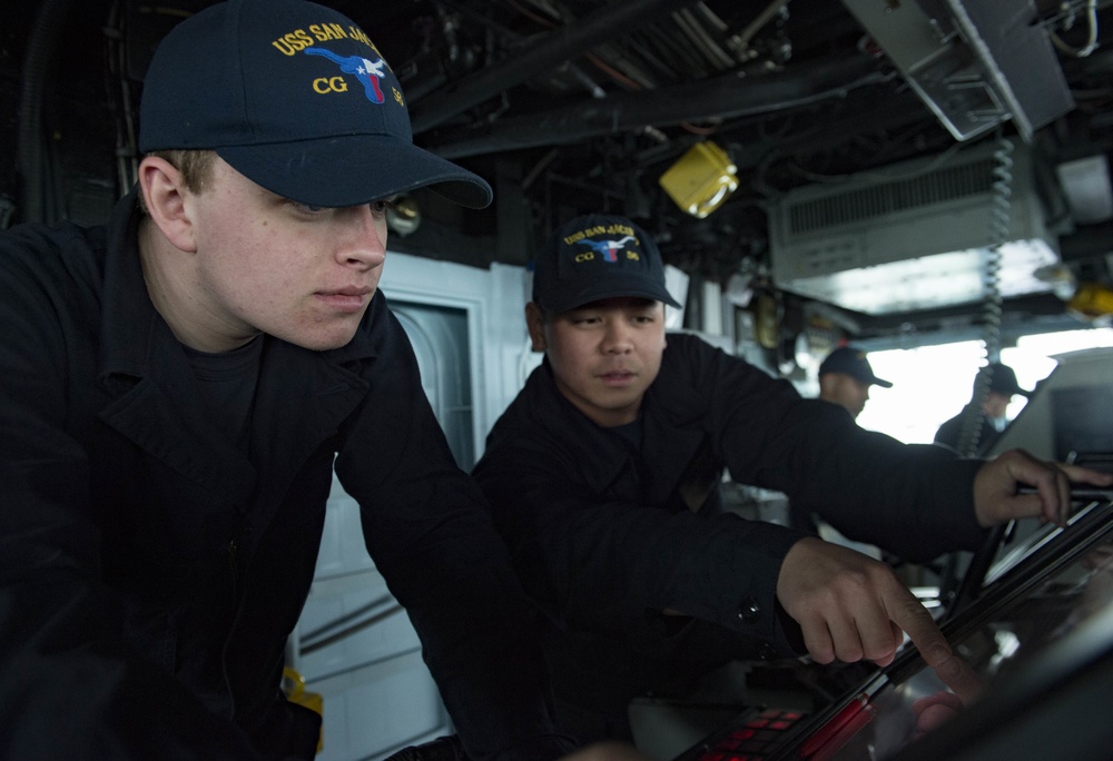 USS San Jacinto operations