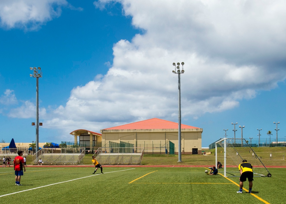 USS Benfold soccer match