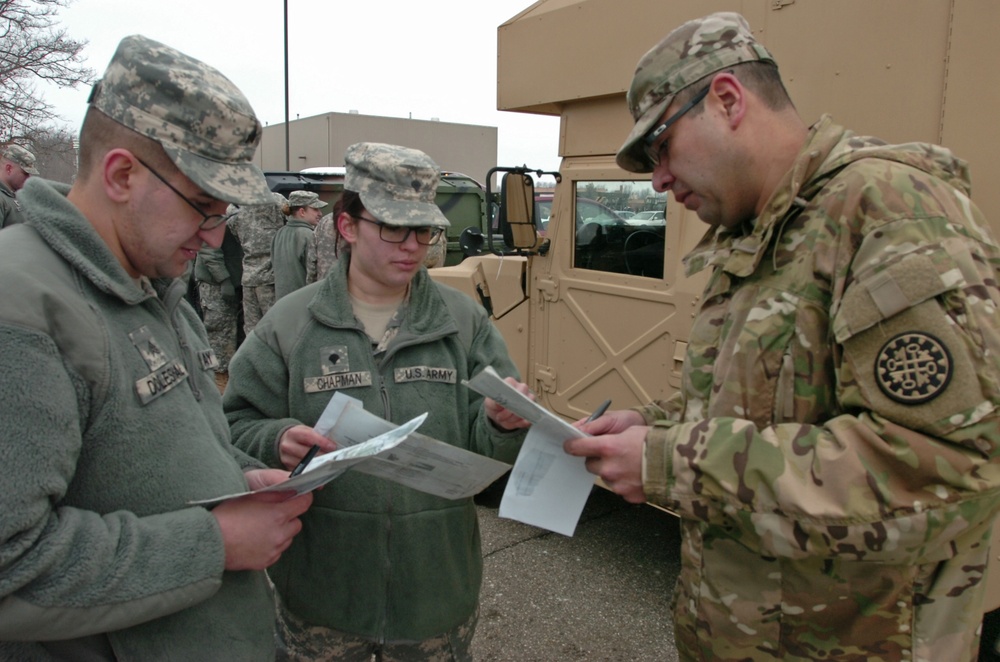 507th Engineers conduct winter mounted land navigation course