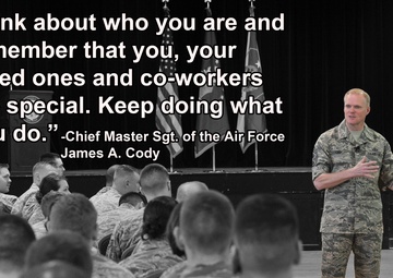 CMSAF Cody visits 70th ISRW, America’s Cryptologic Wing