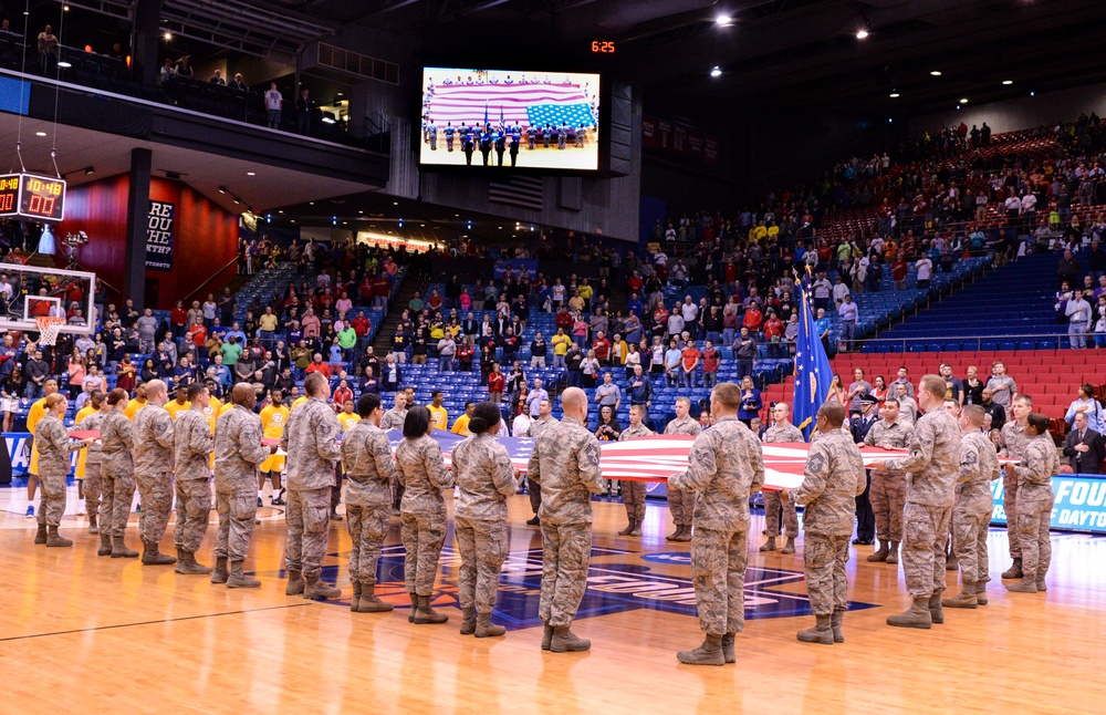Wright-Patterson Air Force Base Airmen participate in NCAA First Four Tournament