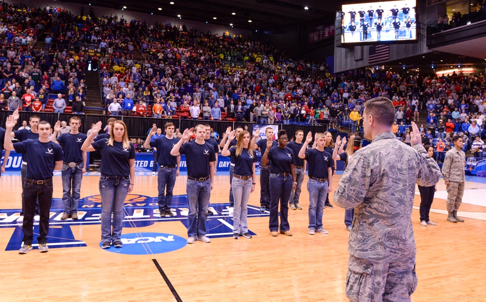 Wright-Patterson Air Force Base Airmen participate in NCAA First Four Tournament