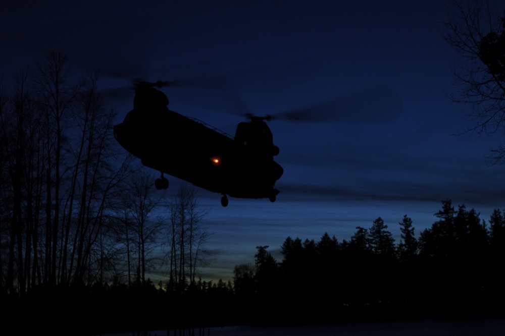 DVIDS - Images - Chinook makes night landing [Image 1 of 5]