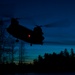 Chinook makes night landing