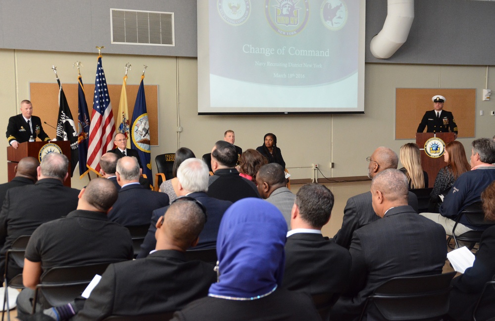 Navy Recruiting District New York Holds Change of Command