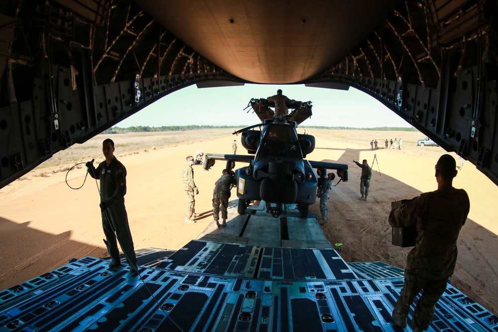 Apache off a C-17