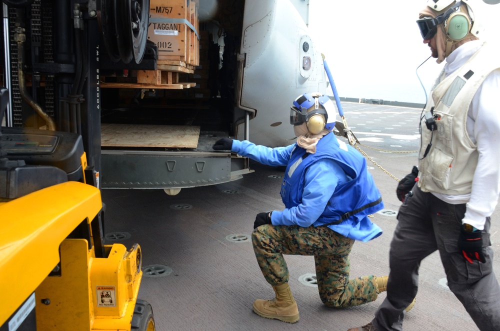 USNS Sacagawea, CLR-35 Marines deliver ammunition for Ssang Yong 2016