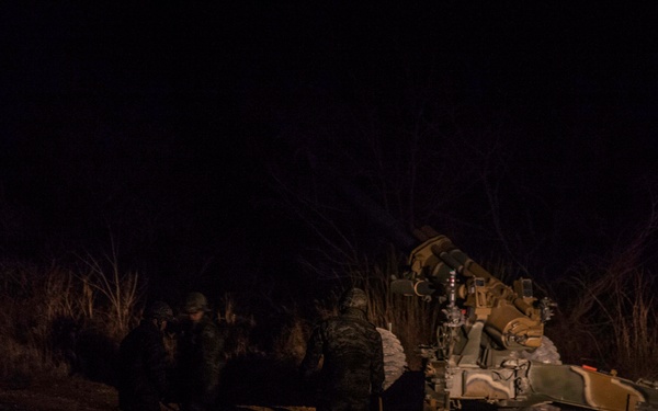 Artillery Sets up in Ssang Yong